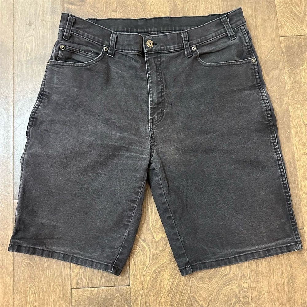 Dickies‎ Black Denim Cut-Off Shorts Unisex Adults Size 18 Relaxed Fit